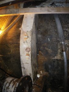 innfelling av spant under motorfundament