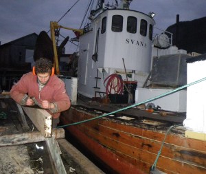 Reketråler Svana repareres 2011